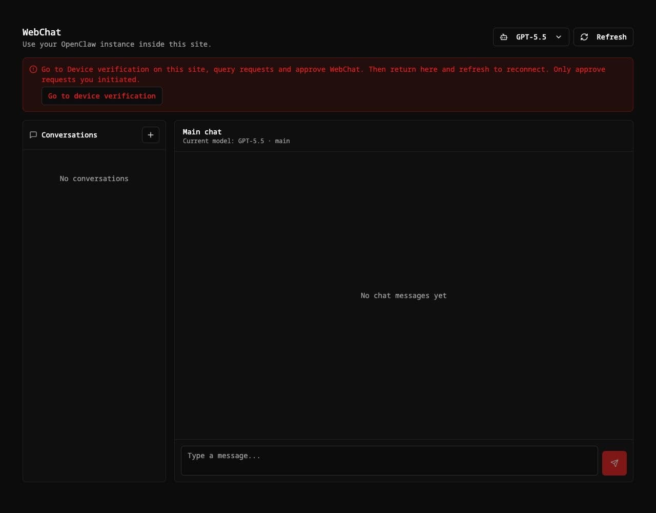 Allow WebChat to connect