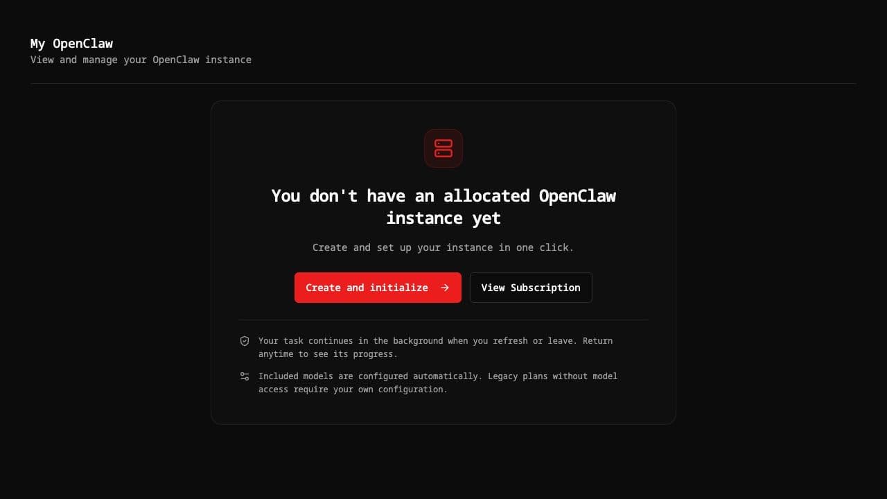Click “Create and initialize”